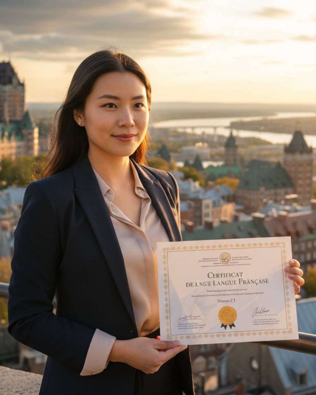 Students learning French language for Canadian PR pathway